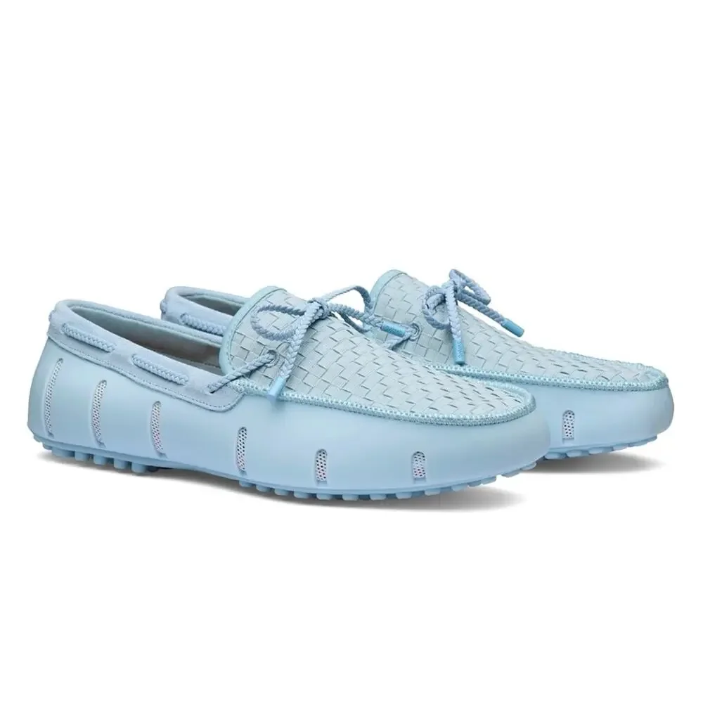 NEW Men’s Ice Blue SWIMS Woven Driver Loafers